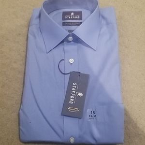 Stafford dress shirt 15 32/33 Blue